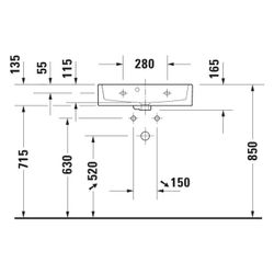 Duravit Vero Air Waschtisch 400x600x160mm, Compact, Weiß Hochglanz, Rechteckig, 1 H... DURAVIT-2368600000 4063382007407 (Abb. 1)