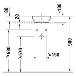 Duravit Sivida Aufsatzbecken 300mm, Weiß Seidenmatt/Dunkelgrau Matt, DuroCast Plus,... DURAVIT-266003FI00 4067116415810 (Abb. 1)