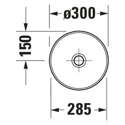 Duravit Sivida Aufsatzbecken mit Konsole 330x410x123mm, Rund, 1 Becken, 1 Waschplat... DURAVIT-2680223200 4067116417425 (Abb. 1)