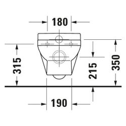 Duravit No.1 Wand-WC 480x325x345mm, Weiß Hochglanz, 4,5l, Tiefspüler, rimless, waag... DURAVIT-2574090000 4053424701639 (Abb. 1)