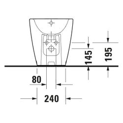 Duravit D-Neo Stand Bidet 650x370x400mm, Weiß Hochglanz, 1 HL, mit Überlauf mit Bef... DURAVIT-2294100000 4063382017208 (Abb. 1)