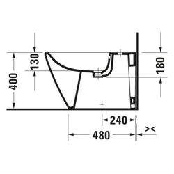 Duravit D-Neo Stand Bidet 650x370x400mm, Weiß Hochglanz, 1 HL, mit Überlauf mit Bef... DURAVIT-2294100000 4063382017208 (Abb. 1)