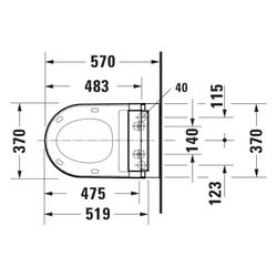 Duravit SensoWash Dusch-WC-Sitz Classic 520x365x548mm, ME by Starck, Starck 2/... DURAVIT-613000012004300 4063382219497 (Abb. 1)