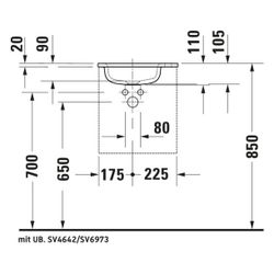 Duravit Sivida Waschtischunterbau wandh 287x400x443mm R, Nusb.Matt, Griffleist... DURAVIT-SV4642R10790000 4067116389975 (Abb. 1)