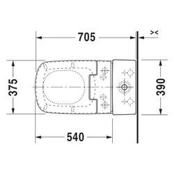 Duravit Stand WC Kombination für Dusch-WC-Sitz DuraStyle 705x390x420mm, Weiß Hochgl... DURAVIT-2156590000 4021534854576 (Abb. 1)