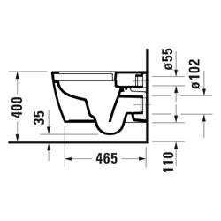 Duravit ME by Starck Wand-WC 540x370x360mm Weiß SDM 45l HygieneGlaze Plus Tiefspüle... DURAVIT-251809AC00 4067116444872 (Abb. 1)