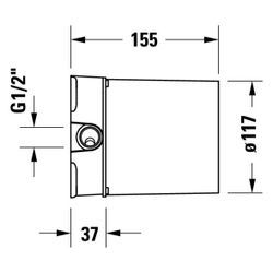 Duravit Grundkörper, Montageart auf Rohfußboden, Wannenmischer bodenstehend... DURAVIT-GK5900008000 4067116104615 (Abb. 1)