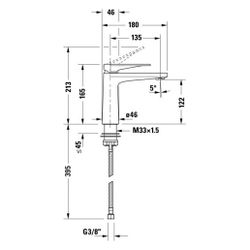 Duravit Tulum by Starck Einhebel-Waschtischmischer M FreshStart, Mattschwarz, 5l/... DURAVIT-TU1021002046 4067116984279 (Abb. 1)