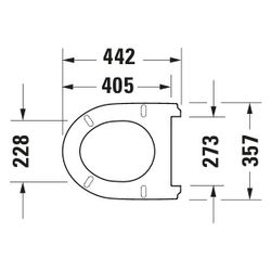 Duravit No.1 WC-Sitz D-shaped Weiß Hochglanz, 373x43x430mm, ohne Absenkautomatik, ü... DURAVIT-0020710000 4053424326764 (Abb. 1)