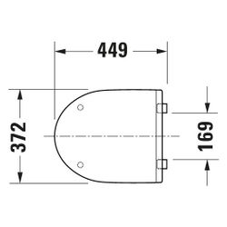 Duravit No.1 WC-Sitz D-shaped Weiß Hochglanz, 373x43x430mm, ohne Absenkautomatik, ü... DURAVIT-0020710000 4053424326764 (Abb. 1)