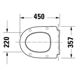 Duravit Univavo WC-Sitz D-shaped Weiß, 373x49x457mm, mit Absenkautomatik, Sitzgarni... DURAVIT-0024490000 4067116360806 (Abb. 1)