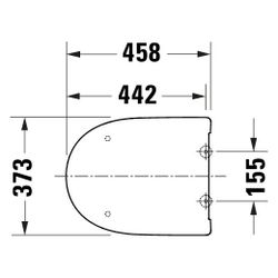 Duravit Univavo WC-Sitz D-shaped Weiß, 373x49x457mm, mit Absenkautomatik, Sitzgarni... DURAVIT-0024490000 4067116360806 (Abb. 1)