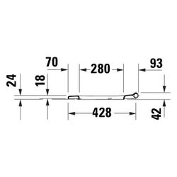 Duravit Univavo WC-Sitz eckig Weiß, 359x49x443mm, mit Absenkautomatik, Sitzgarnitur... DURAVIT-0024390000 4067116360790 (Abb. 1)