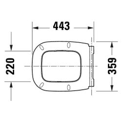Duravit Univavo WC-Sitz eckig Weiß, 359x49x443mm, mit Absenkautomatik, Sitzgarnitur... DURAVIT-0024390000 4067116360790 (Abb. 1)