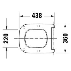 Duravit Univavo WC-Sitz eckig Weiß, 360x48x434mm, mit Absenkautomatik, Sitzgarnitur... DURAVIT-0024290000 4067116360783 (Abb. 1)