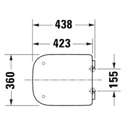 Duravit Univavo WC-Sitz eckig Weiß, 360x48x434mm, mit Absenkautomatik, Sitzgarnitur... DURAVIT-0024290000 4067116360783 (Abb. 1)
