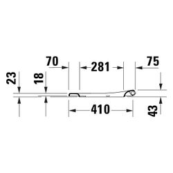 Duravit Univavo WC-Sitz D-shaped Weiß, 374x51x432mm, mit Absenkautomatik, Sitzgarni... DURAVIT-0024190000 4067116360752 (Abb. 1)