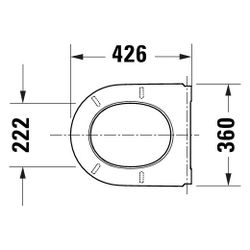 Duravit Univavo WC-Sitz D-shaped Weiß, 374x51x432mm, mit Absenkautomatik, Sitzgarni... DURAVIT-0024190000 4067116360752 (Abb. 1)