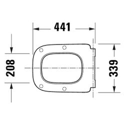 Duravit Univavo WC-Sitz eckig Weiß, 355x49x448mm, mit Absenkautomatik, Sitzgarnitur... DURAVIT-0023890000 4067116345247 (Abb. 1)