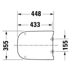 Duravit Univavo WC-Sitz eckig Weiß, 355x49x448mm, mit Absenkautomatik, Sitzgarnitur... DURAVIT-0023890000 4067116345247 (Abb. 1)