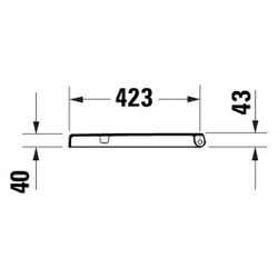 Duravit Univavo WC-Sitz eckig Weiß, 362x50x438mm, mit Absenkautomatik, Sitzgarnitur... DURAVIT-0023790000 4067116345230 (Abb. 1)
