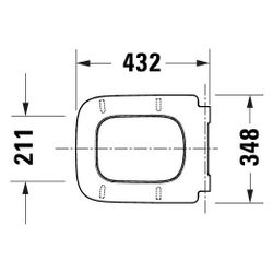 Duravit Univavo WC-Sitz eckig Weiß, 362x50x438mm, mit Absenkautomatik, Sitzgarnitur... DURAVIT-0023790000 4067116345230 (Abb. 1)