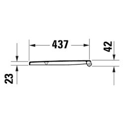 Duravit Univavo WC-Sitz oval Weiß, 368x51x452mm, mit Absenkautomatik, Sitzgarnitur ... DURAVIT-0023690000 4067116345223 (Abb. 1)