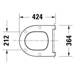Duravit Univavo WC-Sitz D-shaped Weiß, 364x45x421mm, mit Absenkautomatik, Sitzgarni... DURAVIT-0023290000 4067116345063 (Abb. 1)