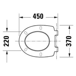Duravit Univavo WC-Sitz oval Weiß, 370x48x451mm, mit Absenkautomatik, Sitzgarnitur ... DURAVIT-0023190000 4067116345056 (Abb. 1)