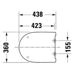 Duravit Univavo WC-Sitz D-shaped Weiß, 367x45x438mm, mit Absenkautomatik, Sitzgarni... DURAVIT-0022990000 4067116345049 (Abb. 1)