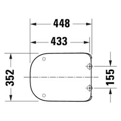 Duravit Univavo WC-Sitz eckig Weiß, 350x45x448mm, mit Absenkautomatik, Sitzgarnitur... DURAVIT-0022890000 4067116345025 (Abb. 1)