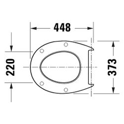 Duravit Univavo WC-Sitz oval Weiß, 373x50x448mm, mit Absenkautomatik, Sitzgarnitur ... DURAVIT-0022790000 4067116344905 (Abb. 1)