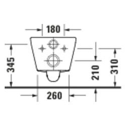 Duravit D-Code Wand-WC 540x370x360mm Weiß Hochglanz 45l Tiefspüler rimless waagere... DURAVIT-29030900212 4067116383317 (Abb. 1)