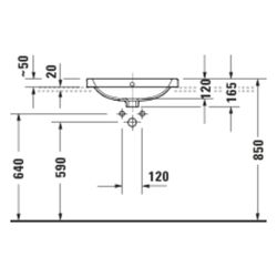 Duravit D-Code Aufsatzbecken 550mm, Weiß Hochglanz, mit ÜL und HLB, von unten und ... DURAVIT-24025500002 4067116382259 (Abb. 1)
