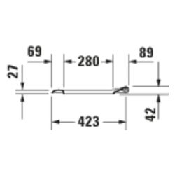 Duravit Architec WC-Sitz Weiß HG 373x50x445mm mit Absenkautomatik, Sitzgarnitur abn... DURAVIT-0069690000 4021534590009 (Abb. 1)