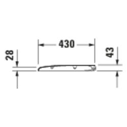 Duravit Architec WC-Sitz Weiß HG 373x50x445mm mit Absenkautomatik, Sitzgarnitur abn... DURAVIT-0069690000 4021534590009 (Abb. 1)