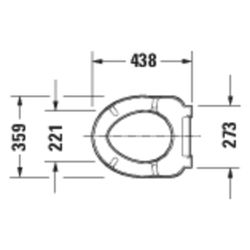 Duravit Architec WC-Sitz Weiß HG 373x50x445mm mit Absenkautomatik, Sitzgarnitur abn... DURAVIT-0069690000 4021534590009 (Abb. 1)