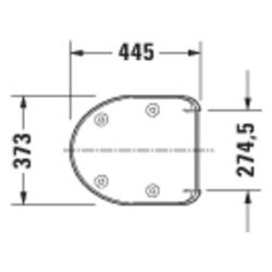 Duravit Architec WC-Sitz Weiß HG 373x50x445mm mit Absenkautomatik, Sitzgarnitur abn... DURAVIT-0069690000 4021534590009 (Abb. 1)