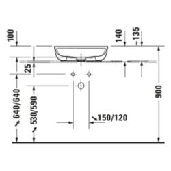 Duravit Luv Aufsatzbecken 500mm, Weiß Hochglanz/Seidenmatt, DuraCeram, Oval, mit HL... DURAVIT-0380502600 4053424901060 (Abb. 1)