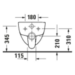 Duravit D-Code Wand-WC 540x370x360mm Weiß Hochglanz 2l Tiefspüler rimless waagerech... DURAVIT-2513090000 4067116358483 (Abb. 1)