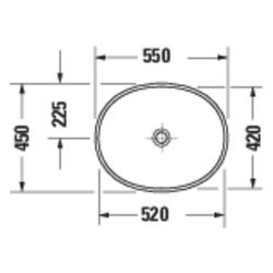 Duravit Balcoon Aufsatzbecken 550mm, Clay Terra Matt, DuraShield, Oval, ohne ÜL und... DURAVIT-241055AM79 4067116438499 (Abb. 1)