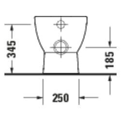 Duravit D-Code Stand WC 570x370x400mm Weiß Hochglanz Back to wall 45/3l Tiefspüler ... DURAVIT-2037090000 4067116338409 (Abb. 1)