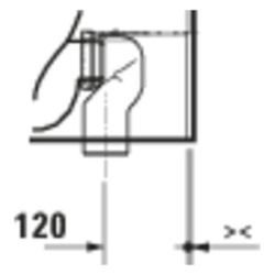 Duravit D-Code Stand WC 570x370x400mm Weiß Hochglanz Back to wall 45/3l Tiefspüler ... DURAVIT-2037090000 4067116338409 (Abb. 1)