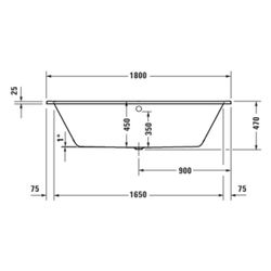 Duravit D-Code Whirlwanne Rechteckig, Einbau, 800x1800x470mm, Jet Project, 2 R... DURAVIT-760672000JP1000 4067116364569 (Abb. 1)