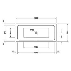 Duravit D-Code Whirlwanne Rechteckig, Einbau, 800x1800x470mm, Jet Project, 2 R... DURAVIT-760672000JP1000 4067116364569 (Abb. 1)