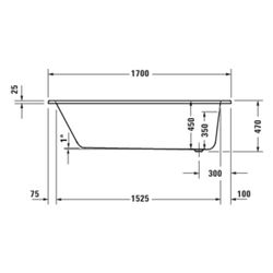 Duravit D-Code Whirlwanne Rechteckig, Einbau, 700x1700x470mm, Jet Project, 1 R... DURAVIT-760670000JP1000 4067116364538 (Abb. 1)