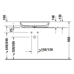 Duravit Luv Aufsatzbecken 700mm, Weiß Hochglanz, DuraCeram, Oval, mit HLB ohne Über... DURAVIT-0380700000 4053424901084 (Abb. 1)
