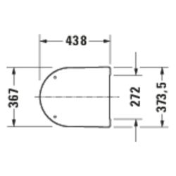 Duravit Balcoon WC-Sitz D-shaped Weiß Seidenmatt, 374x40x438mm, mit Absenkautomatik... DURAVIT-0027793200 4067116442878 (Abb. 1)