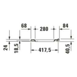 Duravit Balcoon WC-Sitz D-shaped Weiß Seidenmatt, 374x40x438mm, ohne Absenkautomati... DURAVIT-0027713200 4067116454901 (Abb. 1)