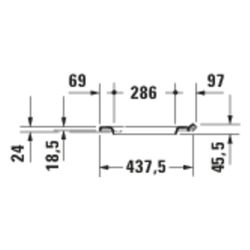 Duravit Balcoon WC-Sitz D-shaped Weiß, 374x40x458mm, ohne Absenkautomatik, Sitzgarn... DURAVIT-0027610000 4067116454802 (Abb. 1)